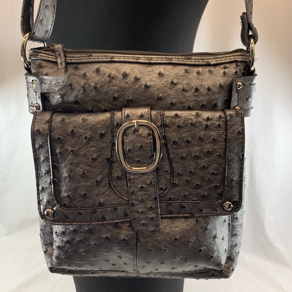 Emilie M Grey Shoulder Bag